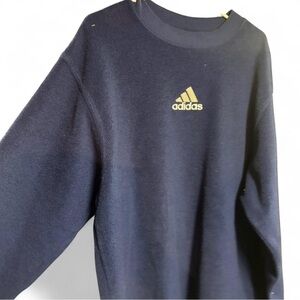 Adidas Men's Crewneck Sweater in Navy and Gold
